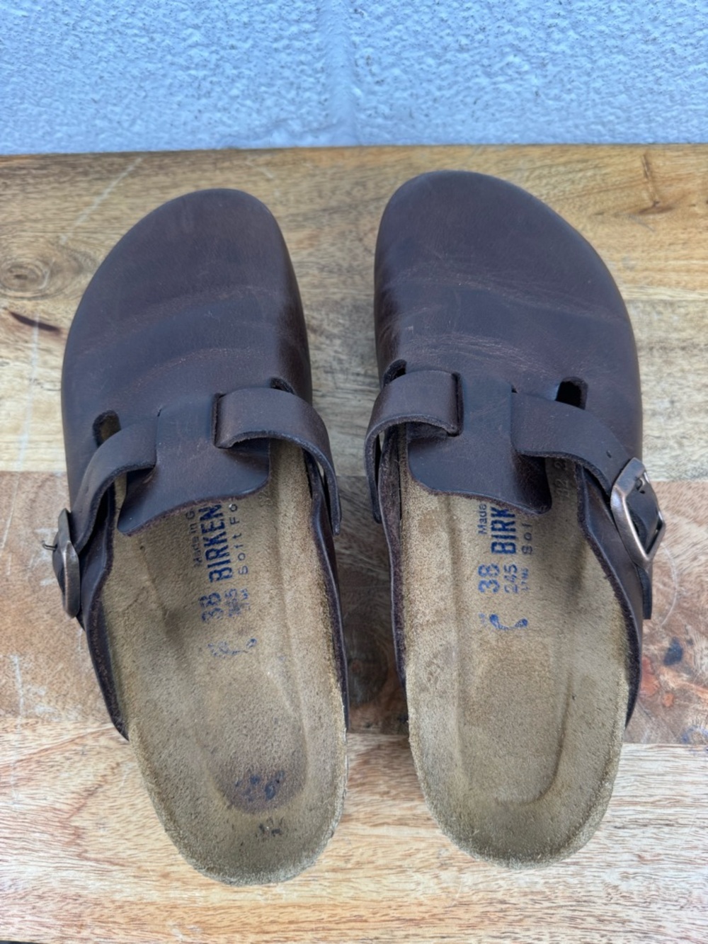 Birkenstock Boston Leather Clogs Brown Size 38 / US 7-7.5 - Picture 4 of 10
